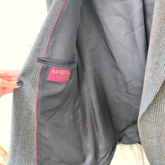 Imperial by Haggar 100% Pure Wool Tweed Tailored Suit Coat Men's 44R - Picture 5 of 9